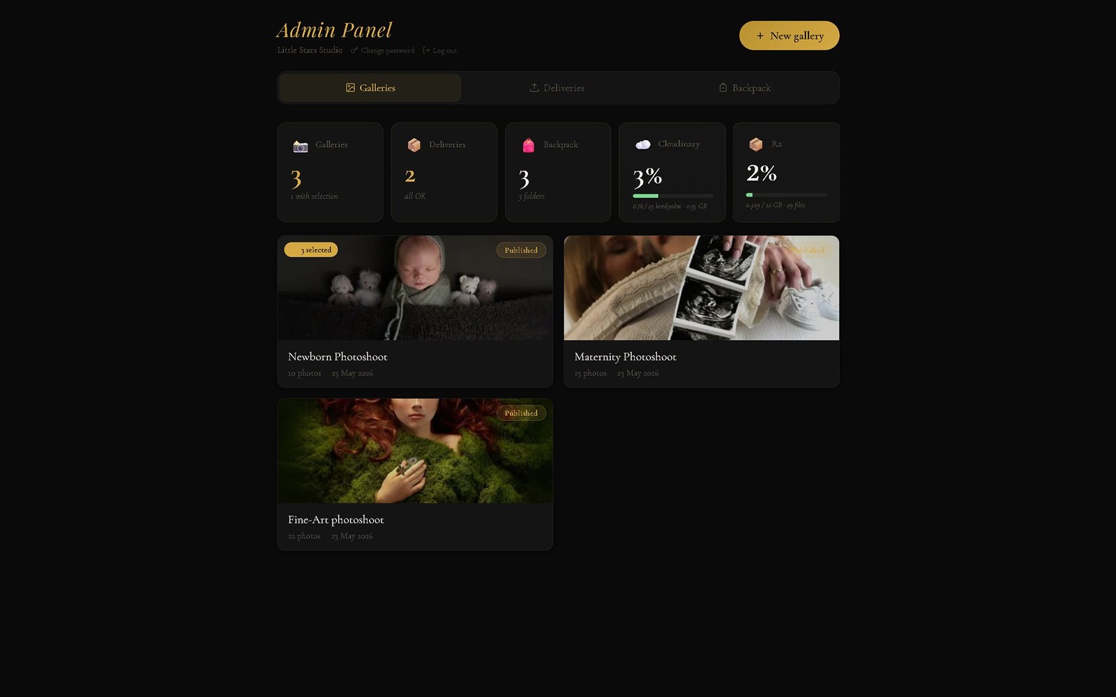 App admin panel