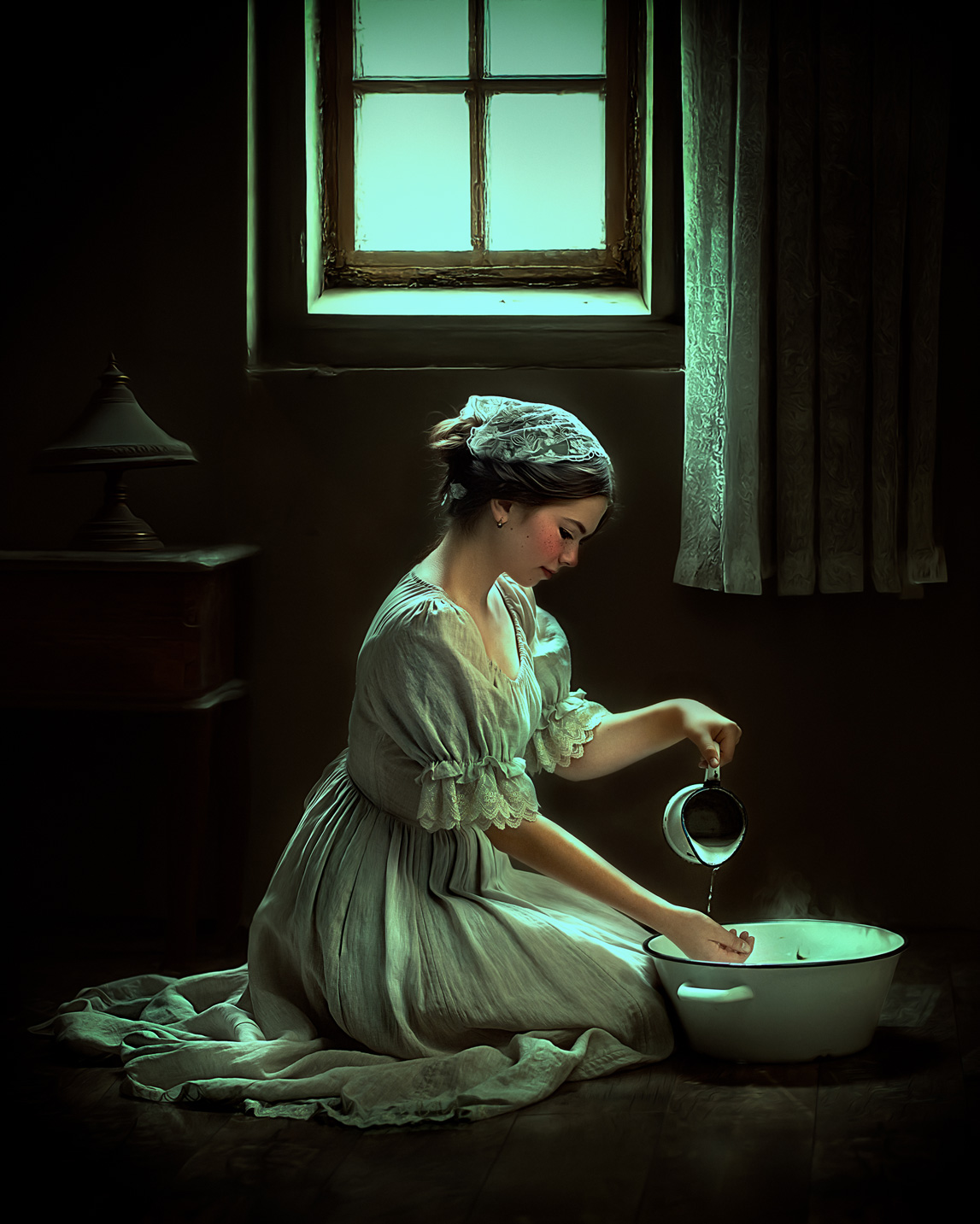 Fine art portret dziewczyna Vermeer