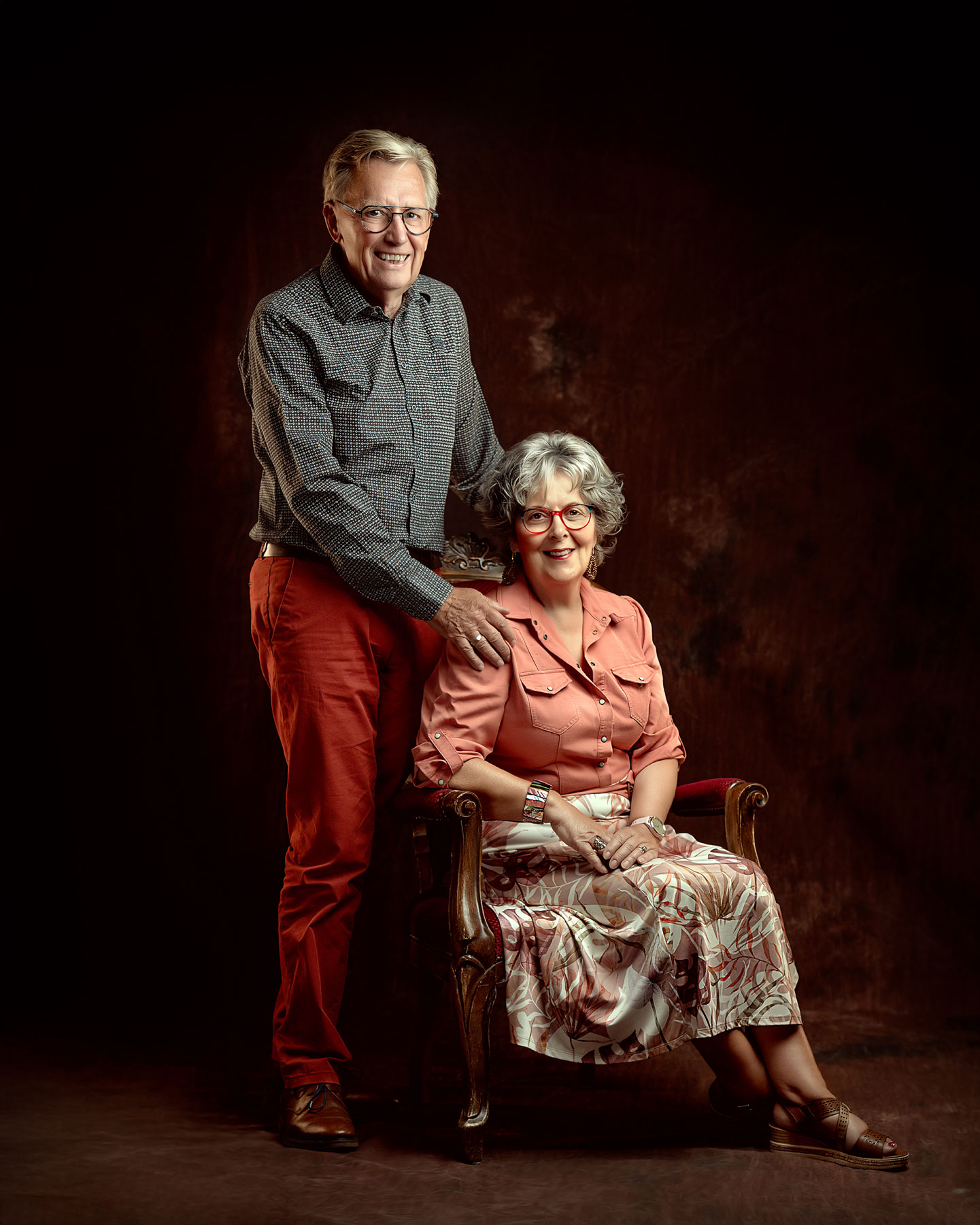 Fine art portret seniorzy elegancki